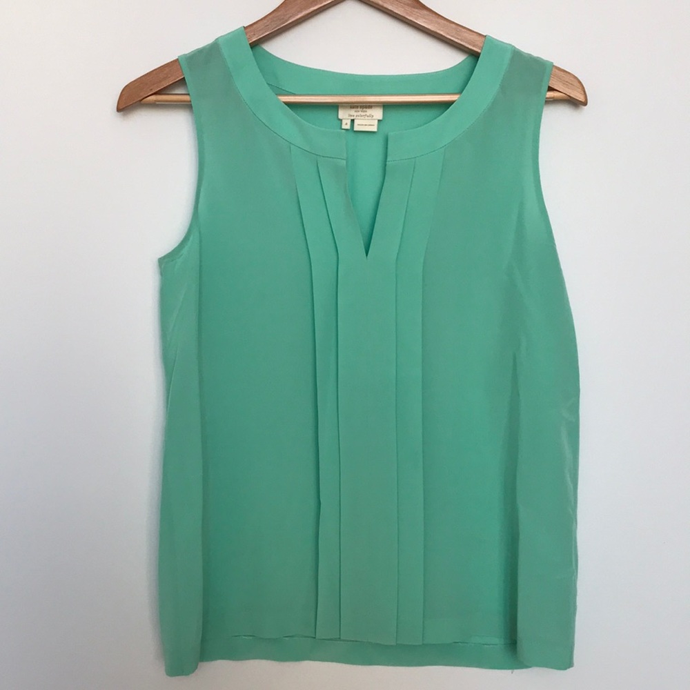 Kate spade light aqua sleeveless blouse Size 4